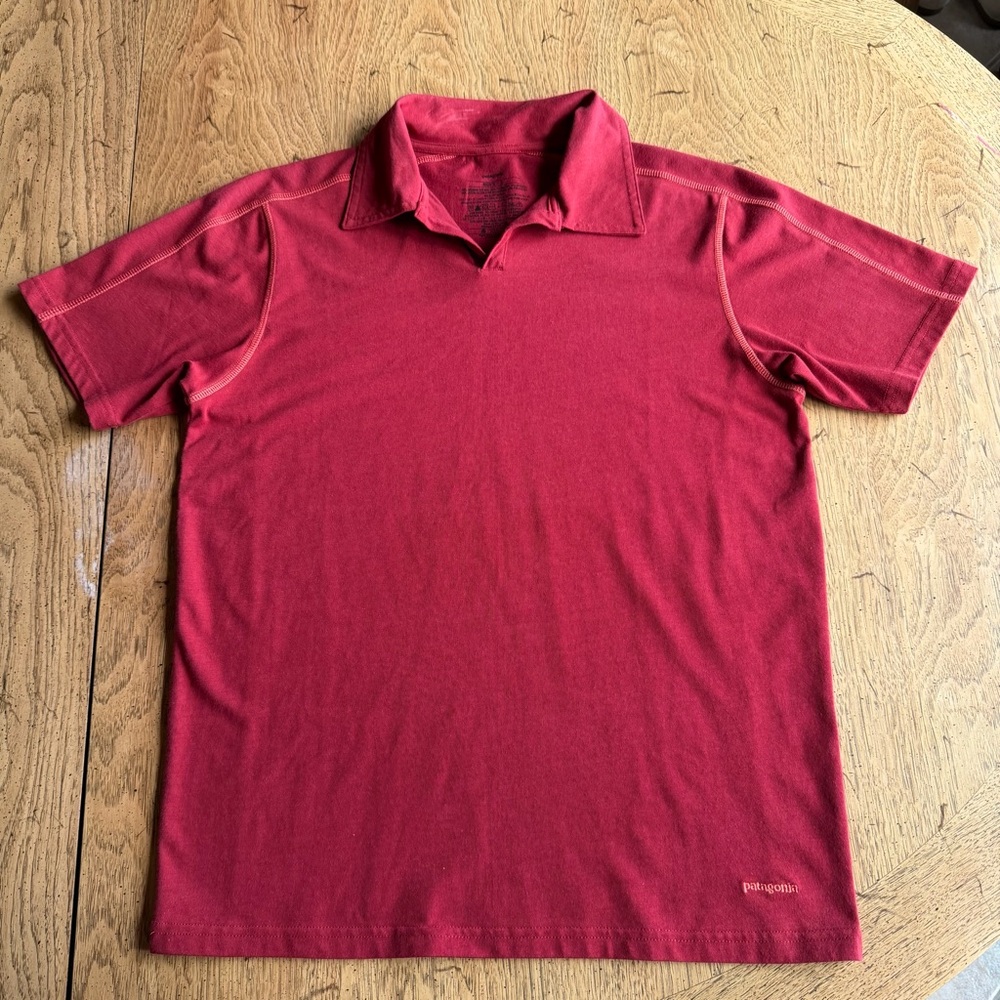Patagonia Men's Polo Shirt Red Size Small